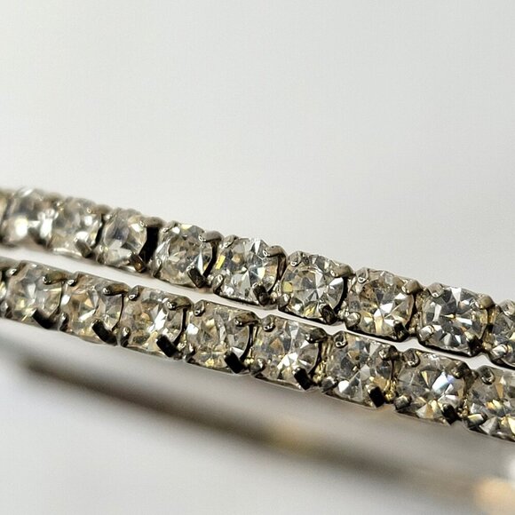 Silvertone Large Hoops - Picture 2 of 5